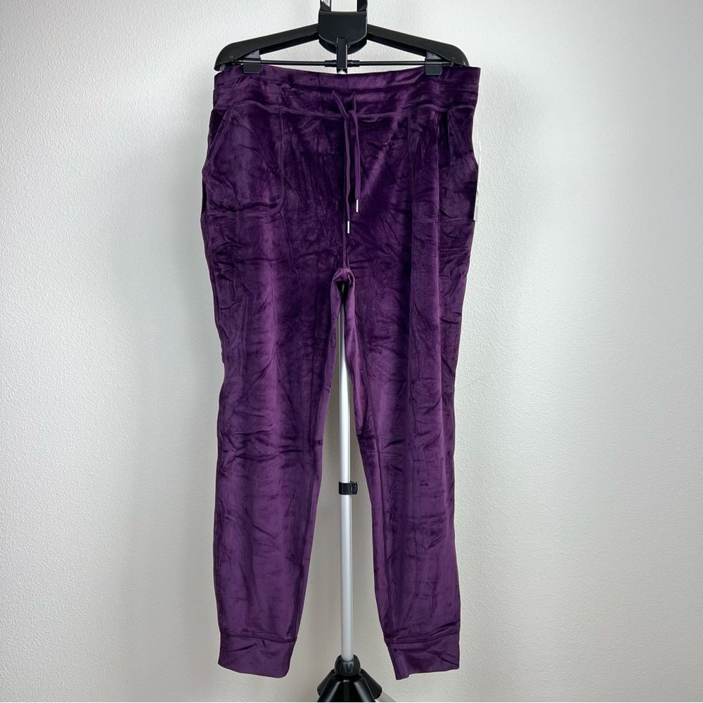 NWT 32 Degrees Heat Velour Joggers Women‎ XXL Purple Lounge Pants Soft Cozy